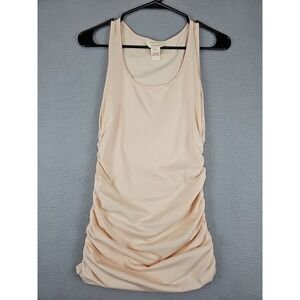 Sundance‎ Mini Bodycon Ruched Sleeveless Scoop Neck Dress Size Medium Peach